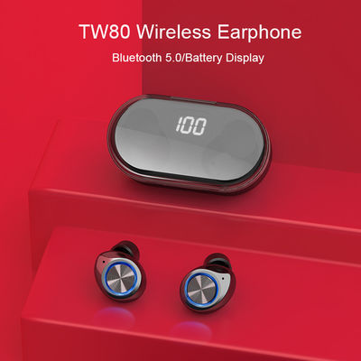 La transmisión 10m TW80 de la pantalla LED impermeabiliza los auriculares de botón inalámbricos de Bluetooth