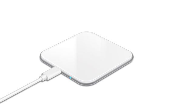 Cargador inalámbrico portátil de cristal de la ronda 6m m
