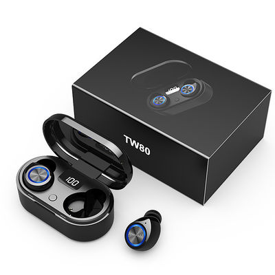 Pequeños auriculares estereofónicos de alta fidelidad de Bluetooth de la blanco del sonido TWS TW80 V4.2