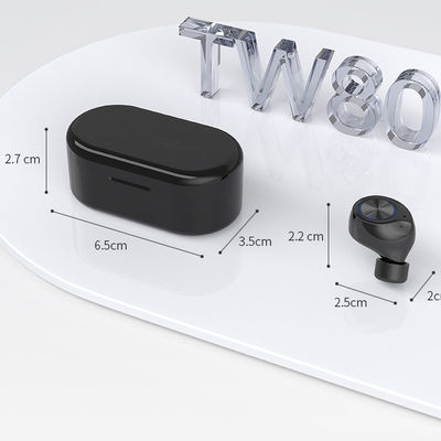 Auriculares de botón inalámbricos de apareamiento autos de TW80 IPX5 Sweatproof Bluetooth