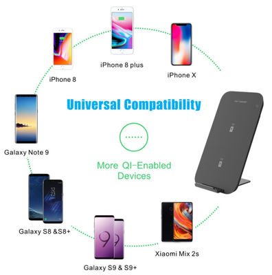cargador inalámbrico vertical de la bobina del doble 10W para Samsung