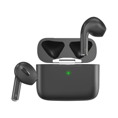 auriculares de botón inalámbricos EarPods negro de Bluetooth de la cancelación de ruido 40mAh