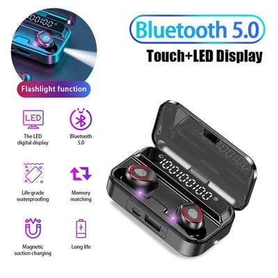 Los auriculares de botón sin cuerda de Bluetooth de la radio estérea del juego V5.1 con de destello se encienden