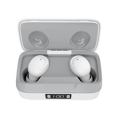 Auriculares de botón inalámbricos del deporte BT5.0 de la cancelación de ruido con la exhibición de la batería
