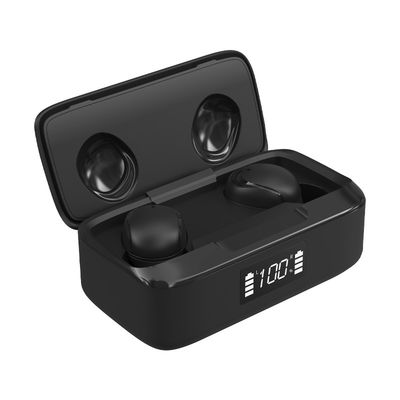 Auriculares de botón inalámbricos del deporte BT5.0 de la cancelación de ruido con la exhibición de la batería