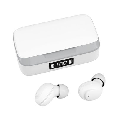 Auriculares inalámbricos de la ANC Bluetooth de los auriculares de botón impermeables de la pantalla LED 18D Ipx7